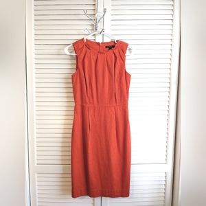 Banana Republic Orange Sleeveless Sheath Dress
